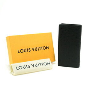 Louis Vuitton Portefeuille Wallet Brazza Ostrich Exotic Long Flap Noir Black
